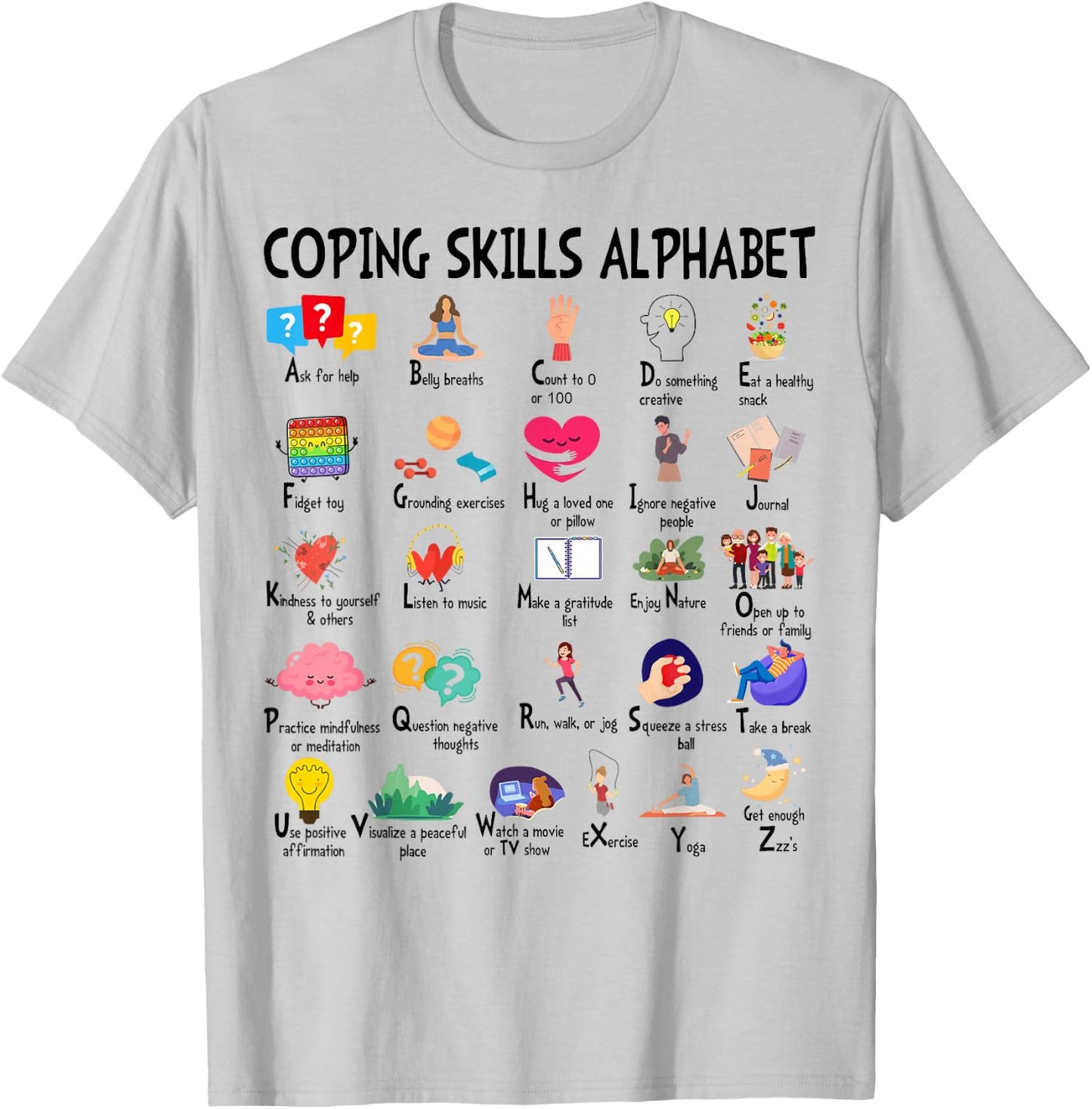 Mental Health tie Clothing Counselor Shirt Women Therapist T-Shirt - T-Shirt | Ash