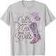 Let's Go Girls Cowgirl Hat Cowboy Boots Bachelorette Party T-Shirt - T-Shirt | Ash