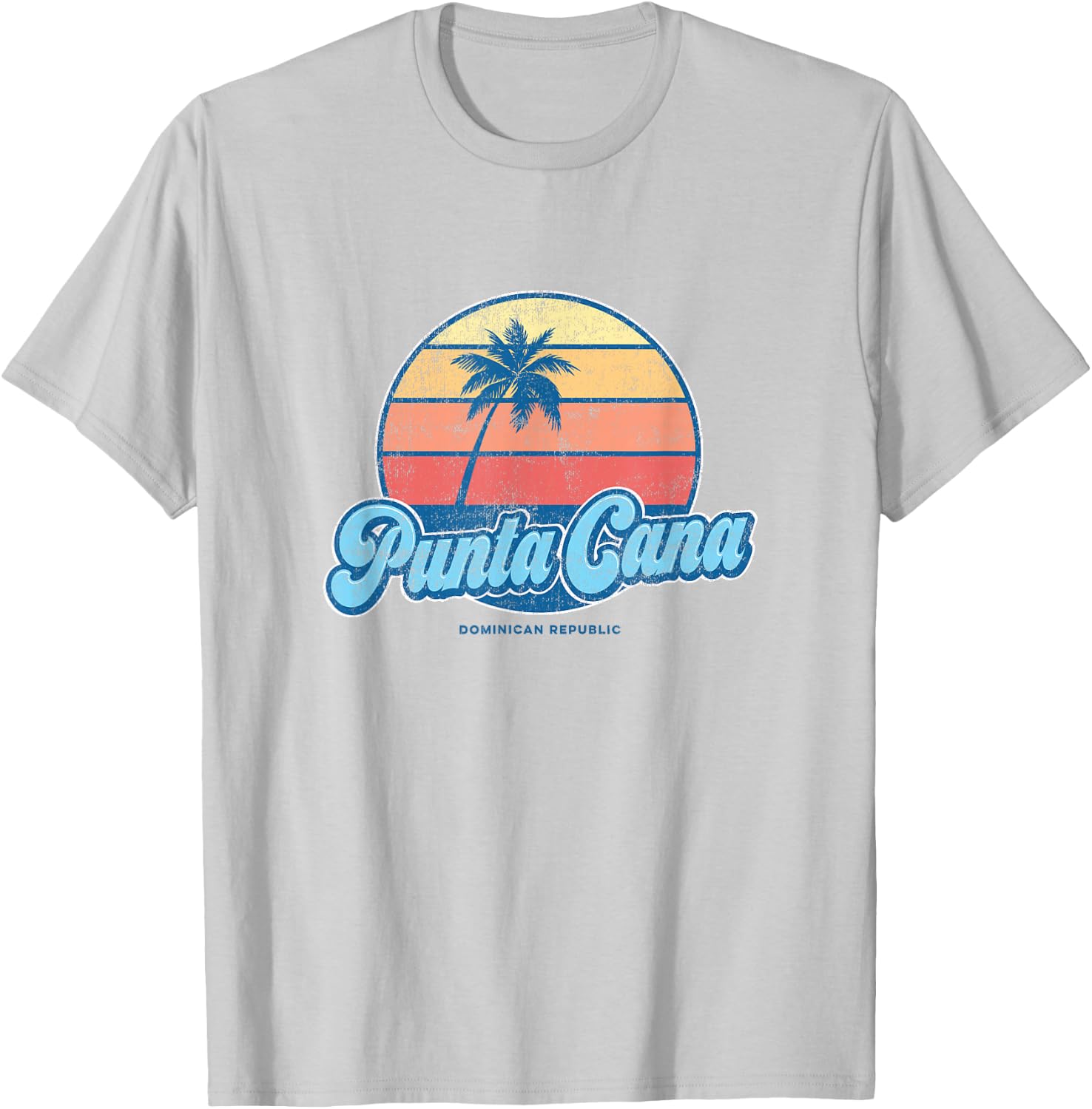 Vintage Punta Cana Dominican Republic Classic 70s Retro Surf T-Shirt - T-Shirt | Ash