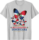 Republica Dominicana Butterfly & Dominican Flag T-Shirt - T-Shirt | Ash