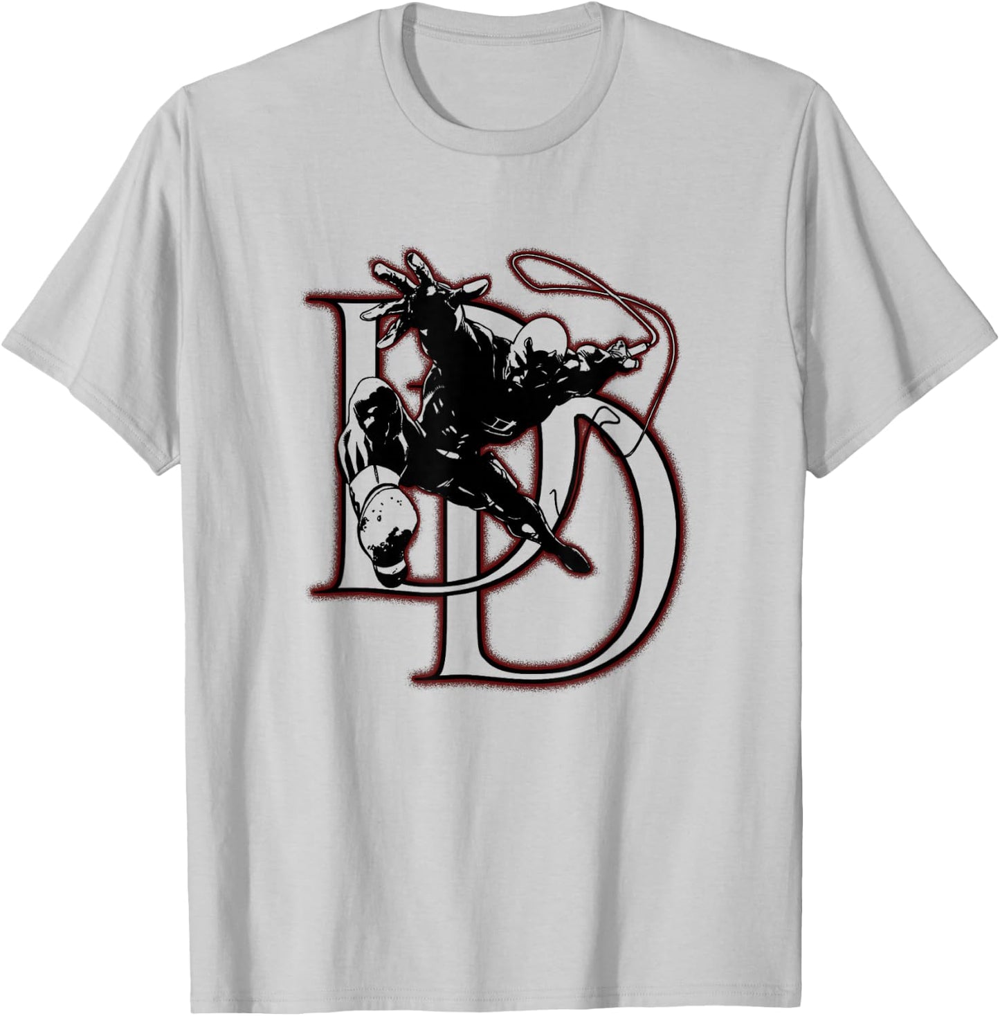Marvel Comics Retro Classic Daredevil DD Silhouette T-Shirt - T-Shirt | Ash