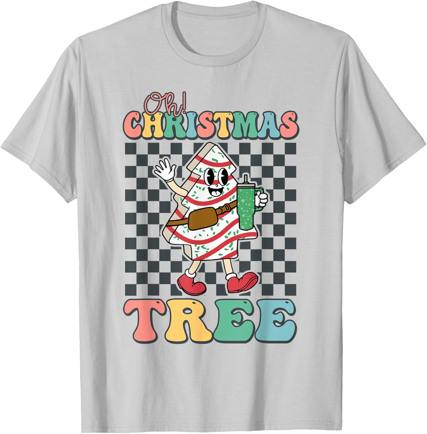 Oh Christmas Tree Cakes Debbie Becky Jen Cake Lovers Xmas T-Shirt - T-Shirt | Ash