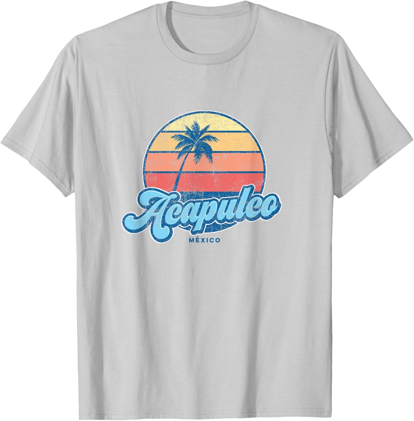 Vintage Acapulco Mexico Classic 70s Retro Surfer T-Shirt - T-Shirt | Ash