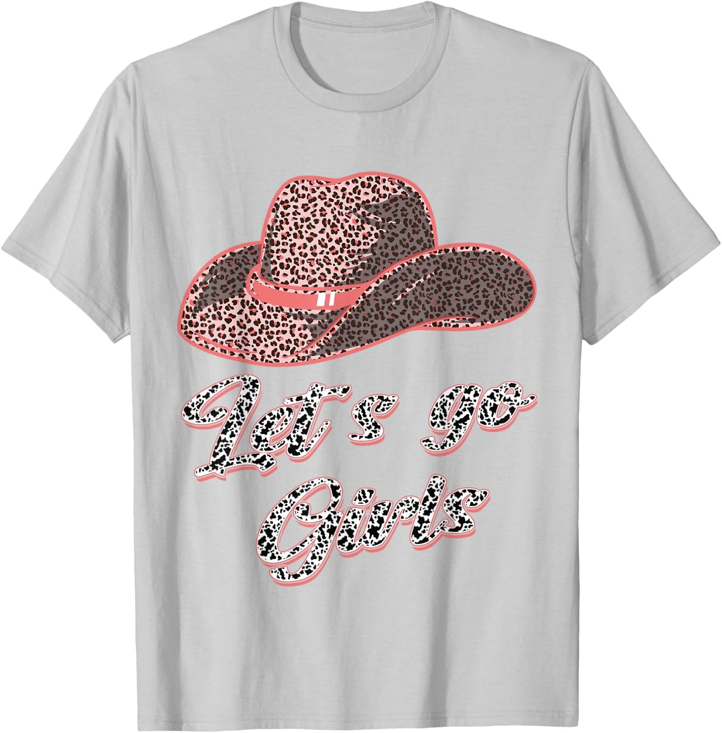Let´s Go Girls - Country Southern Western Leopard Cow T-Shirt - T-Shirt | Ash