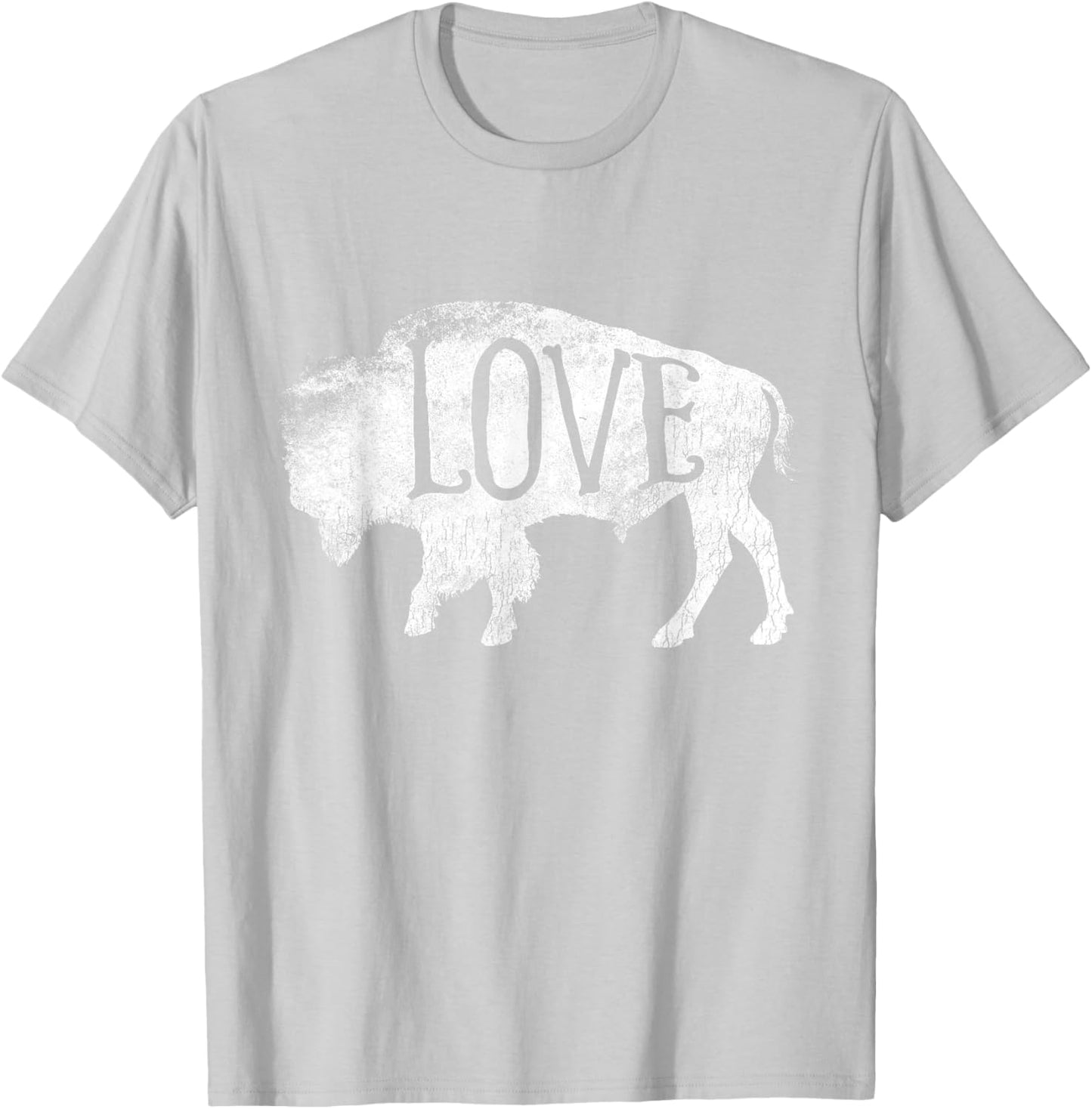 American Vintage Buffalo Silhouette Love Bison T-Shirt - T-Shirt | Ash