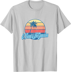 Vintage St. Vincent & The Grenadines Classic 70s Retro Surfe T-Shirt - T-Shirt | Ash