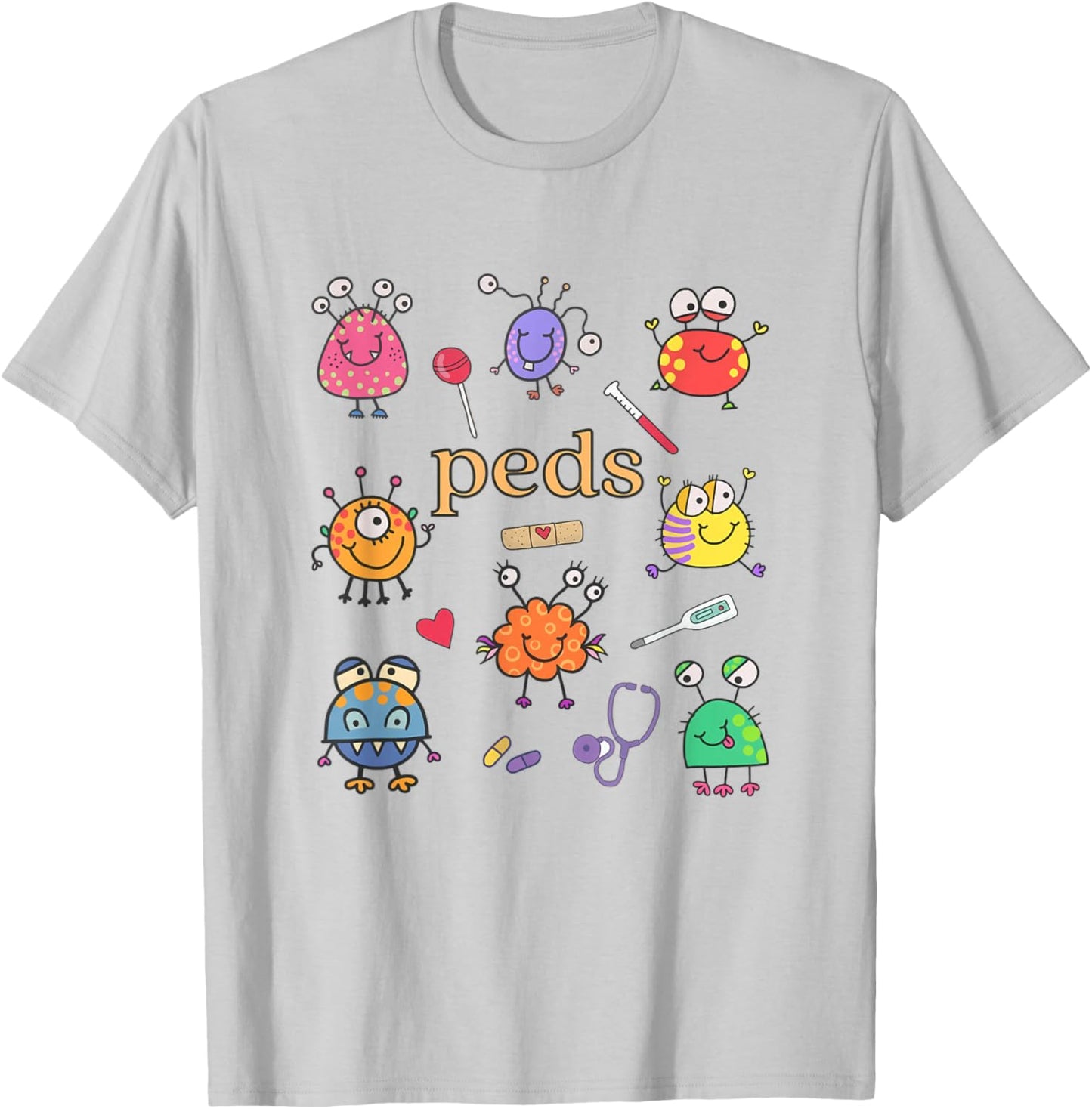 Pediatric Nurse PEDS Nurse PEDS Crew RN Pediatric Emergency T-Shirt - T-Shirt | Ash