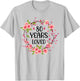 Floral 80 Years Old 80th Birthday Women 80 Years Loved T-Shirt - T-Shirt | Ash