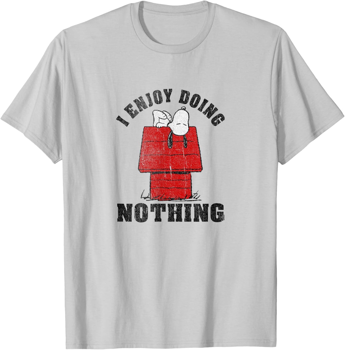 Peanuts - Snoopy I Enjoy doing Nothing T-Shirt - T-Shirt | Ash