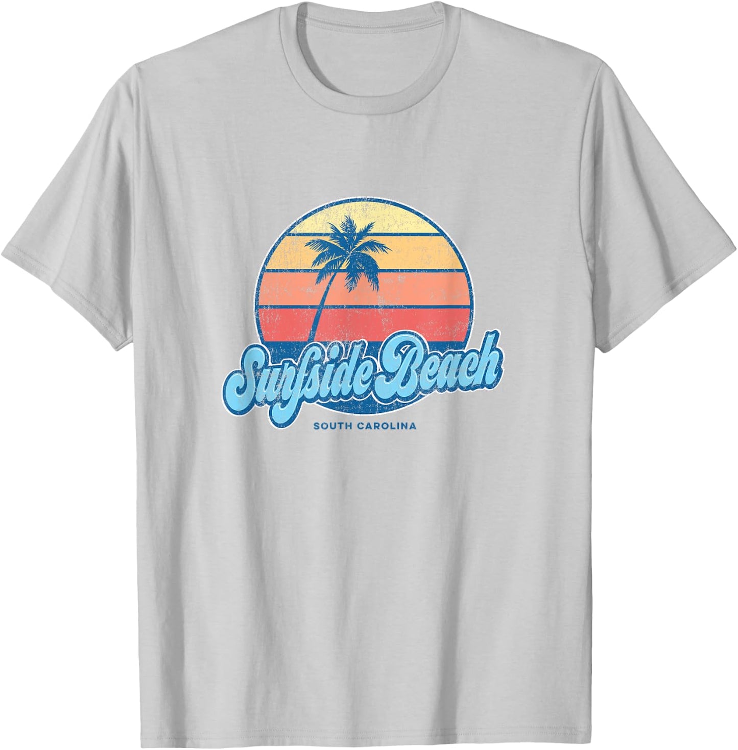 Vintage Surfside Beach South Carolina SC Classic 70s Retro S T-Shirt - T-Shirt | Ash