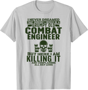 Grumpy Old Combat Engineer Combat Engineering T-Shirt - T-Shirt | Ash