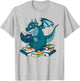 Whimsical Dragon Reading Books Nerd Fantasy Readers T-Shirt - T-Shirt | Ash