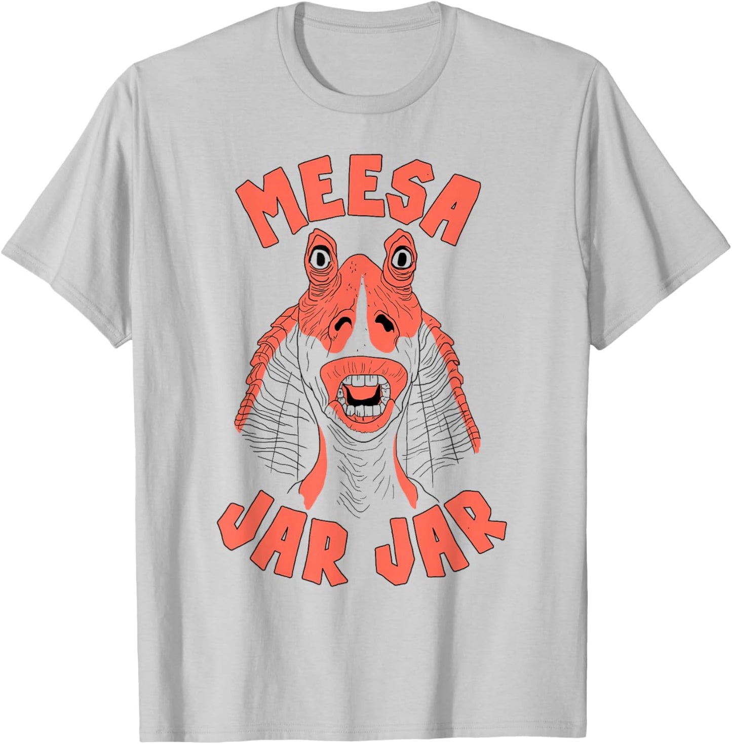 Star Wars Jar Jar Binks Meesa Jar Jar Portrait T-Shirt - T-Shirt | Ash