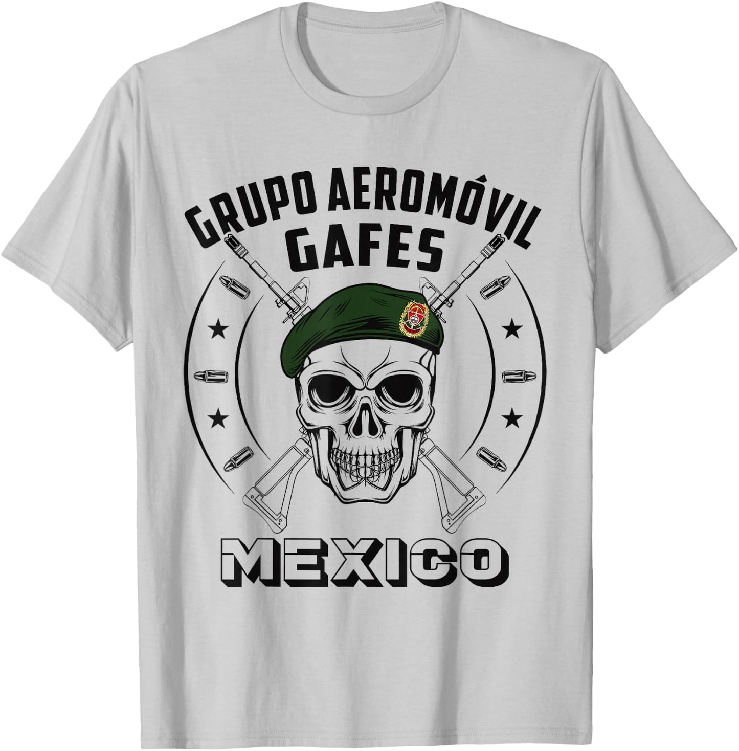 GAFES Mexico Special Force Military Fuerzas Especiales T-Shirt - T-Shirt | Ash