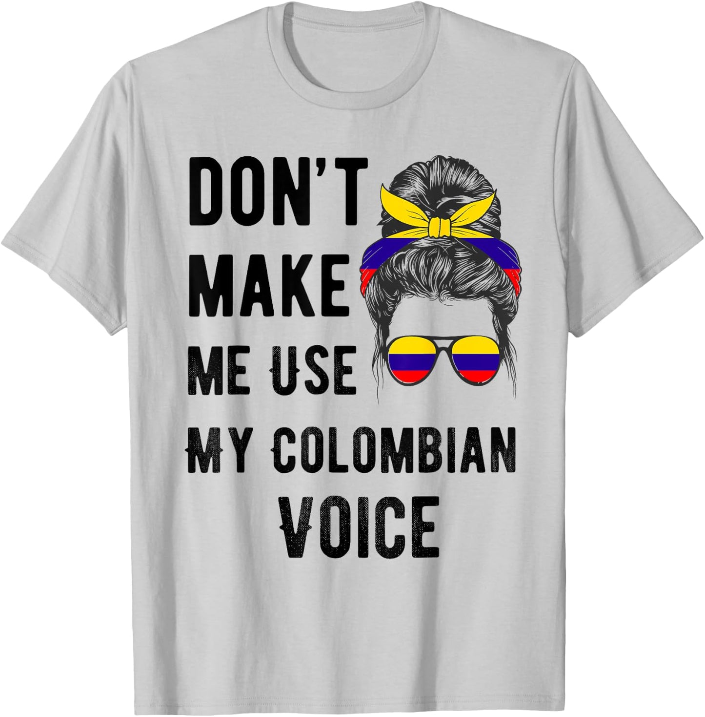 Proud Colombian Flag Camiseta DNA Colombiana Girl Women Mom T-Shirt - T-Shirt | Ash