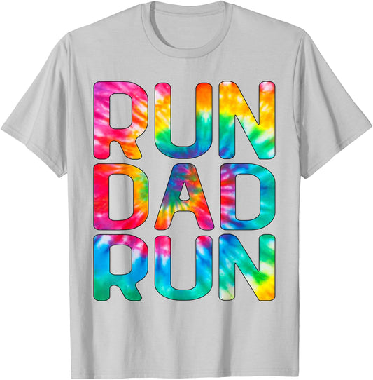 Run Dad Run Marathon Running Spectator T-Shirt - T-Shirt | Ash