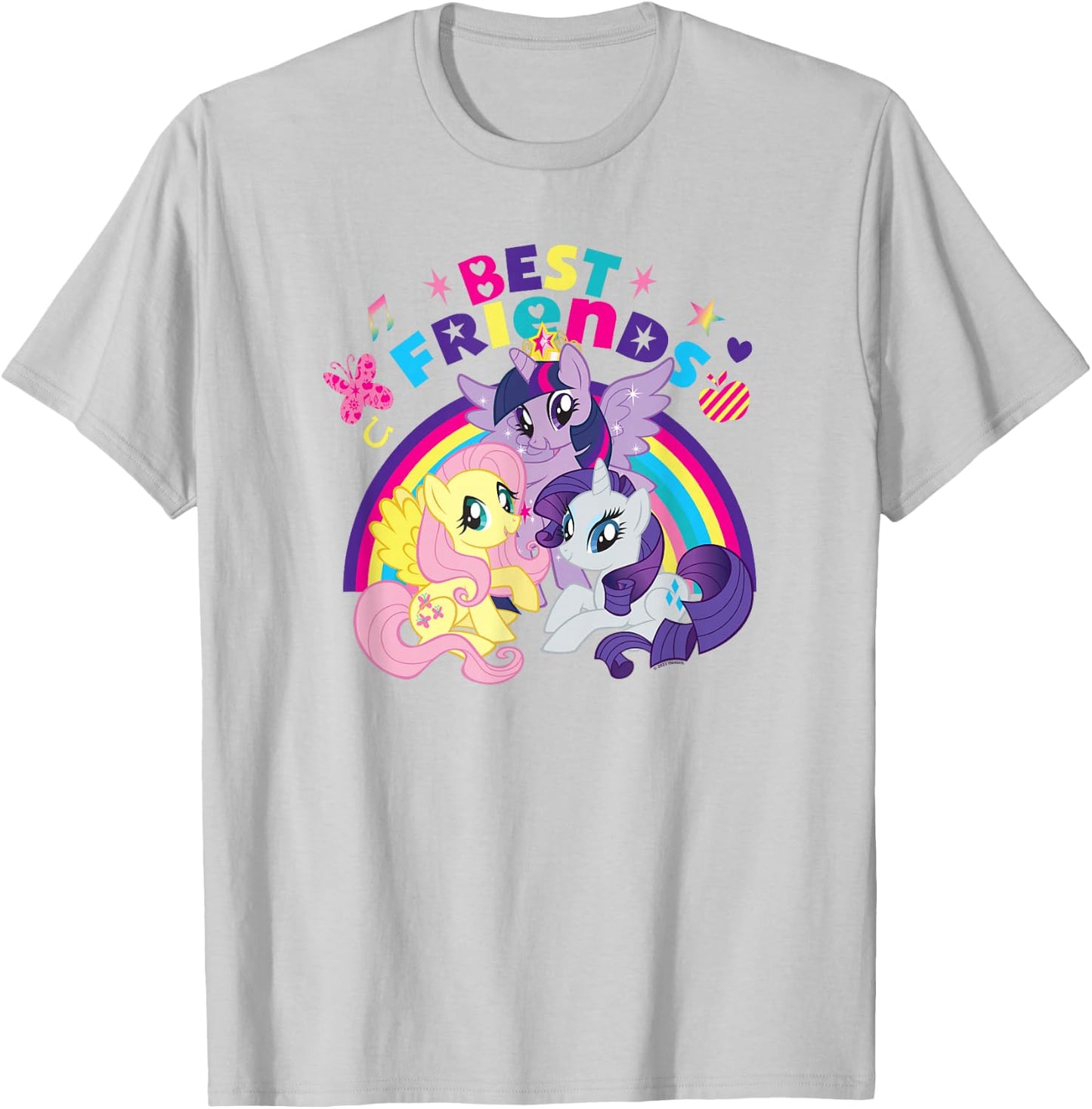 My Little Pony: Friendship Is Magic Best Friends Rainbow T-Shirt - T-Shirt | Ash