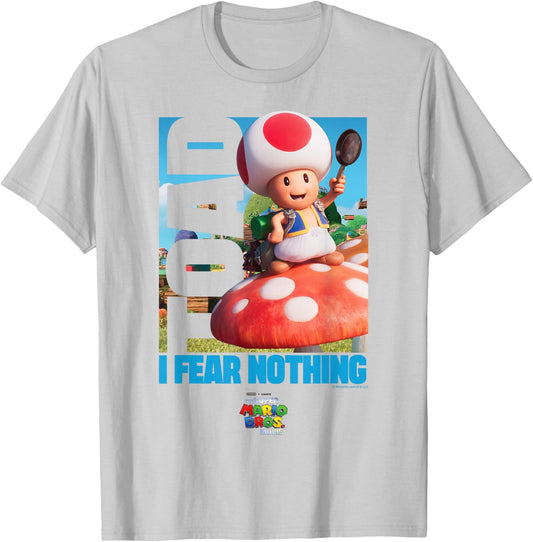The Super Mario Bros. Movie I Fear Nothing Toad Poster T-Shirt - T-Shirt | Ash