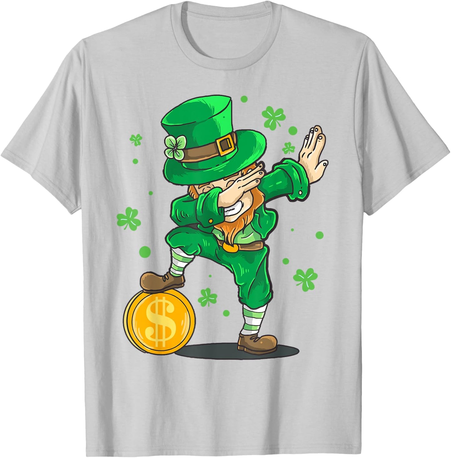 Irish Boy Dabbing Leprechaun Funny St Patrick Day Toddler T-Shirt - T-Shirt | Ash