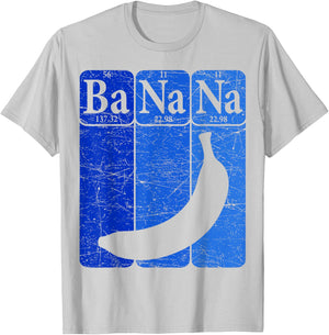 Banana Periodic Table Elements Banana Lover Fruit Nerd T-Shirt - T-Shirt | Ash