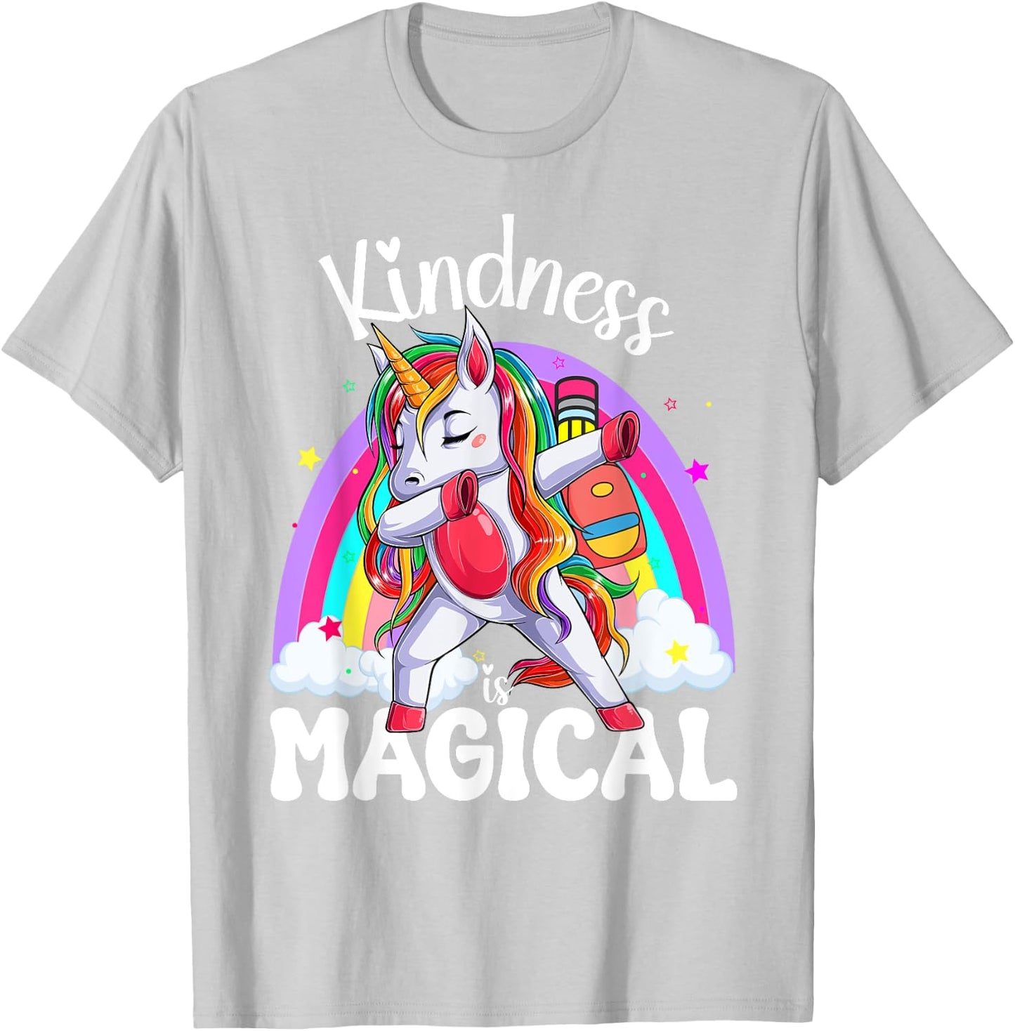 Groovy Unity Day Orange Kindness is Magical Unicorn Kids T-Shirt - T-Shirt | Ash