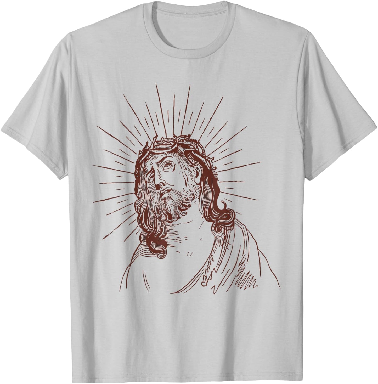 Jesus Face T-Shirt - T-Shirt | Ash