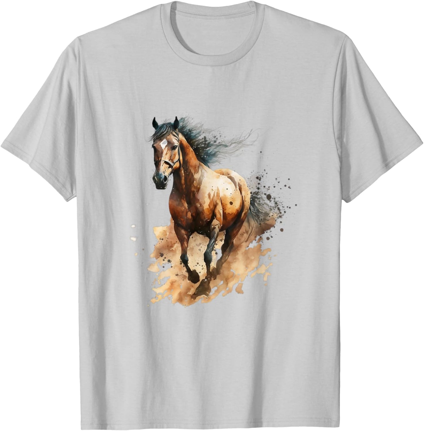 Beautiful Horse Graphic Horse Art Print for Girls T-Shirt - T-Shirt | Ash