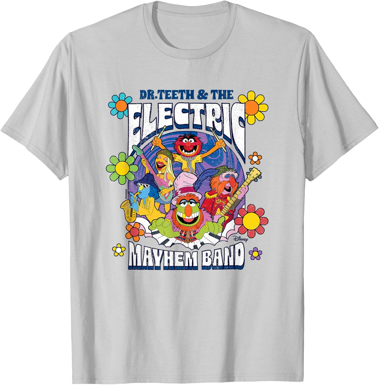 The Muppets - Dr Teeth Vintage Pyschadelic T-Shirt - T-Shirt | Ash