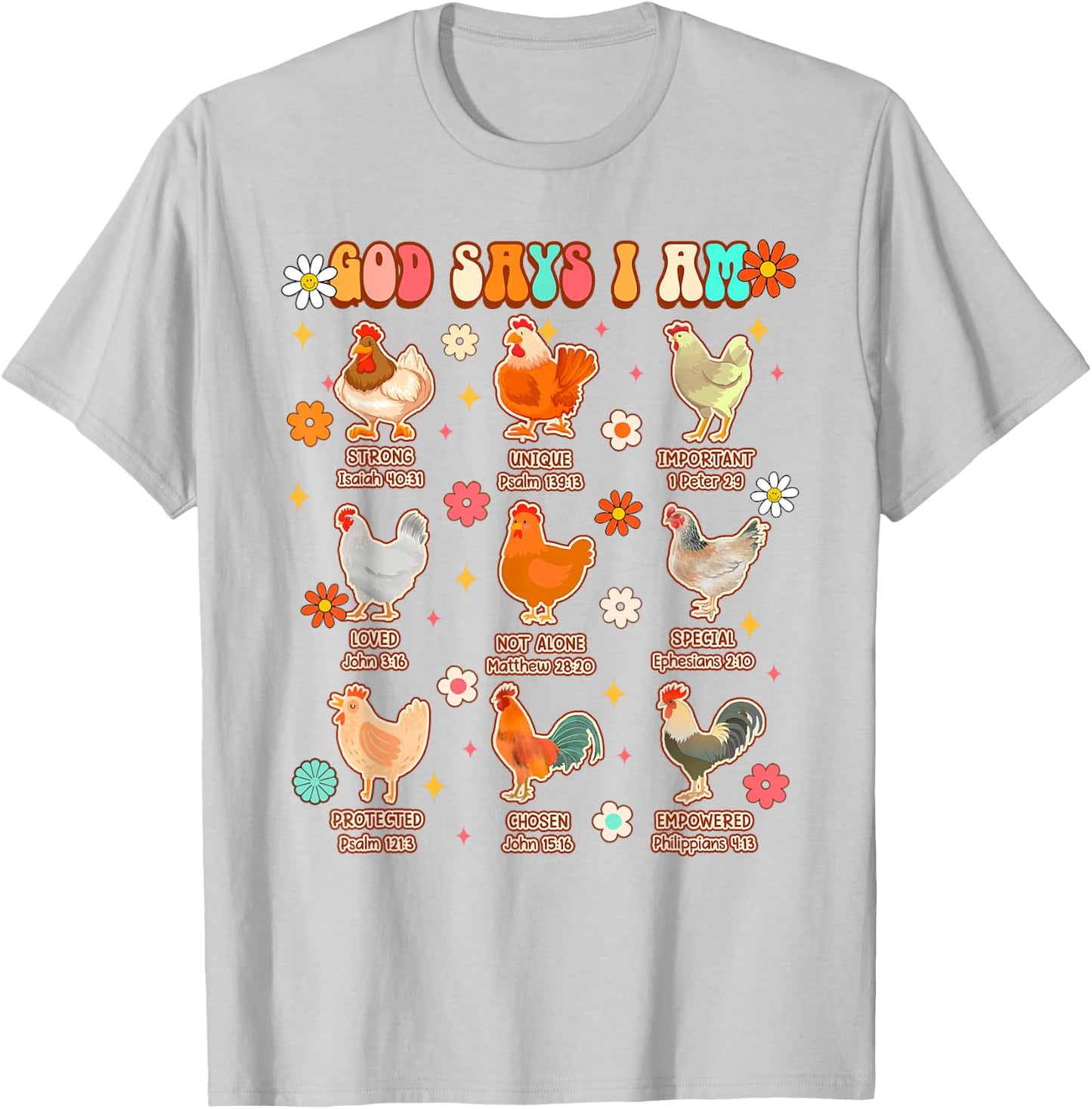 Christian Jesus Farm Life Farmer Chicken Lover God Says I'm T-Shirt - T-Shirt | Ash
