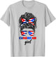 Half Cuban And Puerto Rican Rico Cuba Flag Cubarican Girl T-Shirt - T-Shirt | Ash