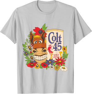Colt 45 Classic Floral Donkey T-Shirt - T-Shirt | Ash