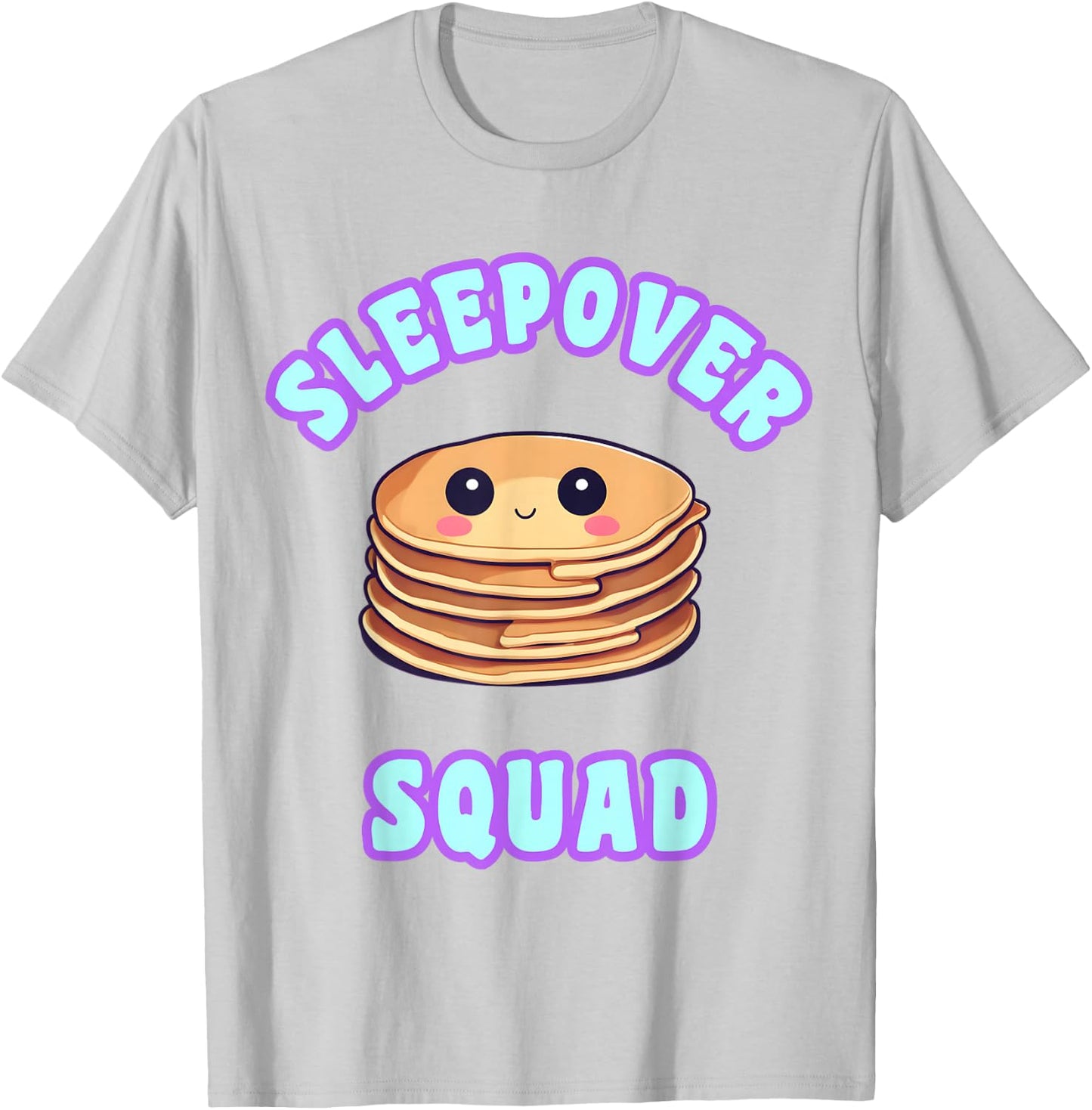 Sleepover Party Squad Kawaii Pizza Tea Slumber Kit T-Shirt - T-Shirt | Ash