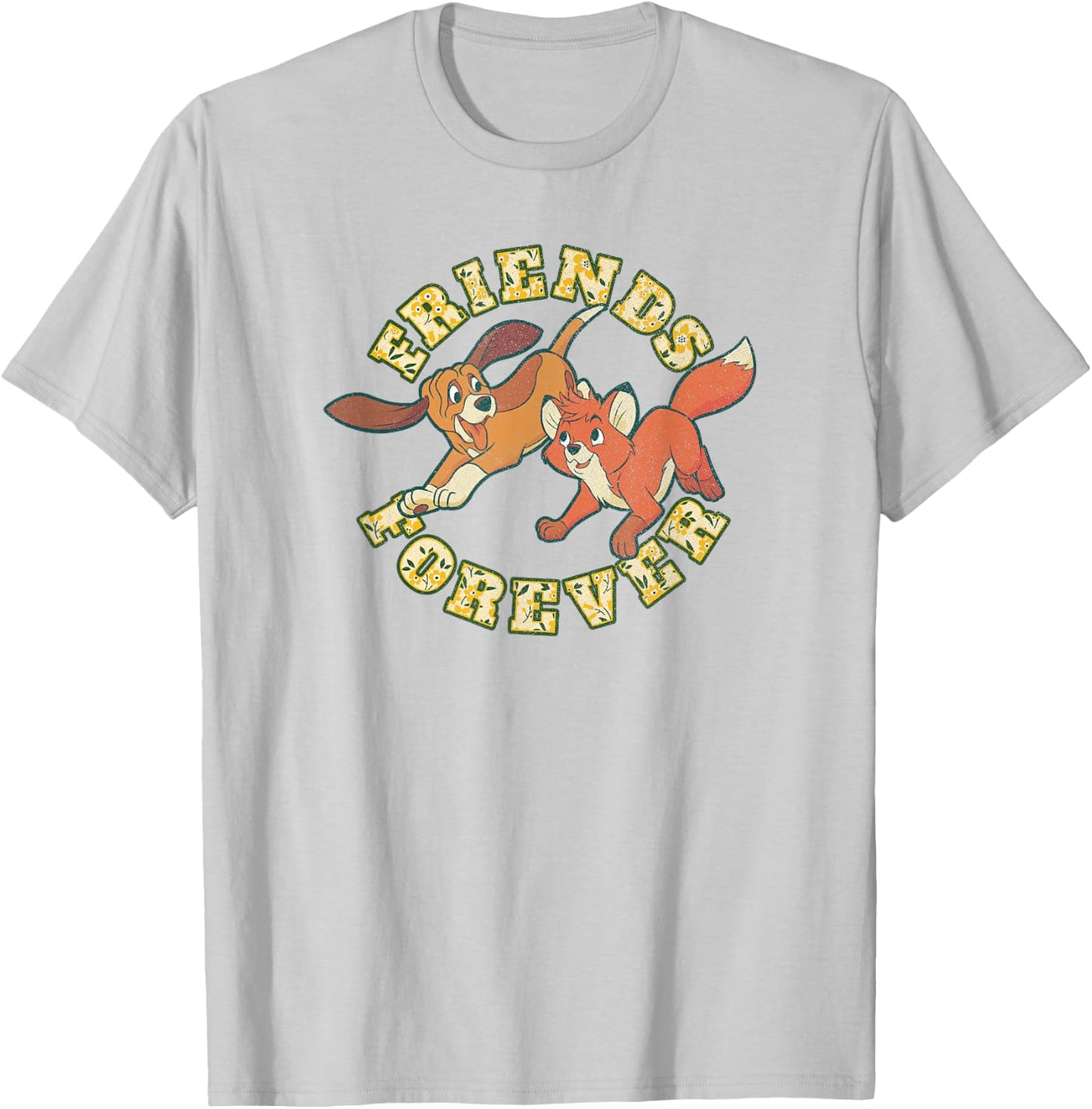 Disney The Fox and The Hound Tod and Copper Friends Forever T-Shirt - T-Shirt | Ash
