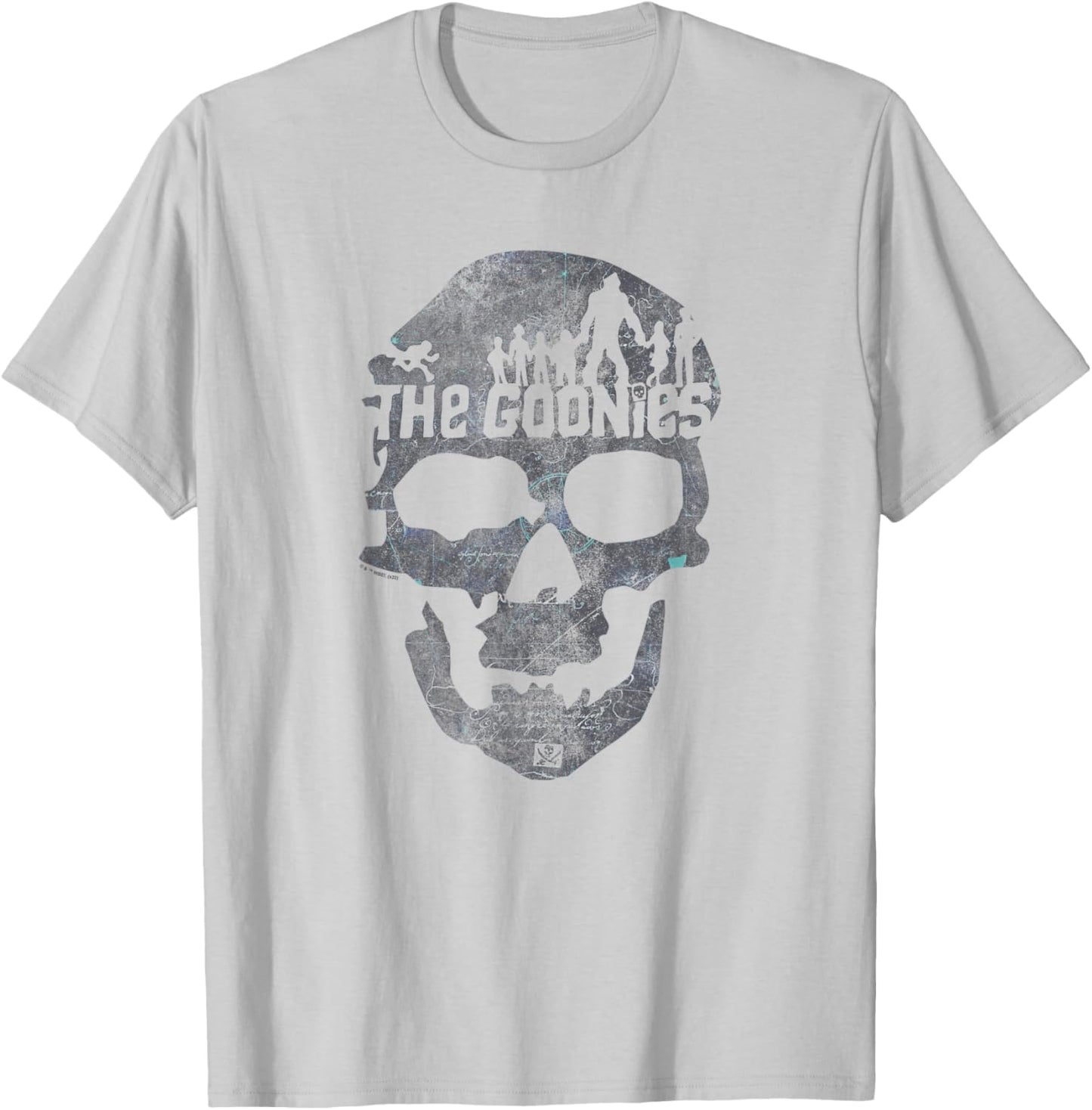 The Goonies Skull on White T-Shirt - T-Shirt | Ash