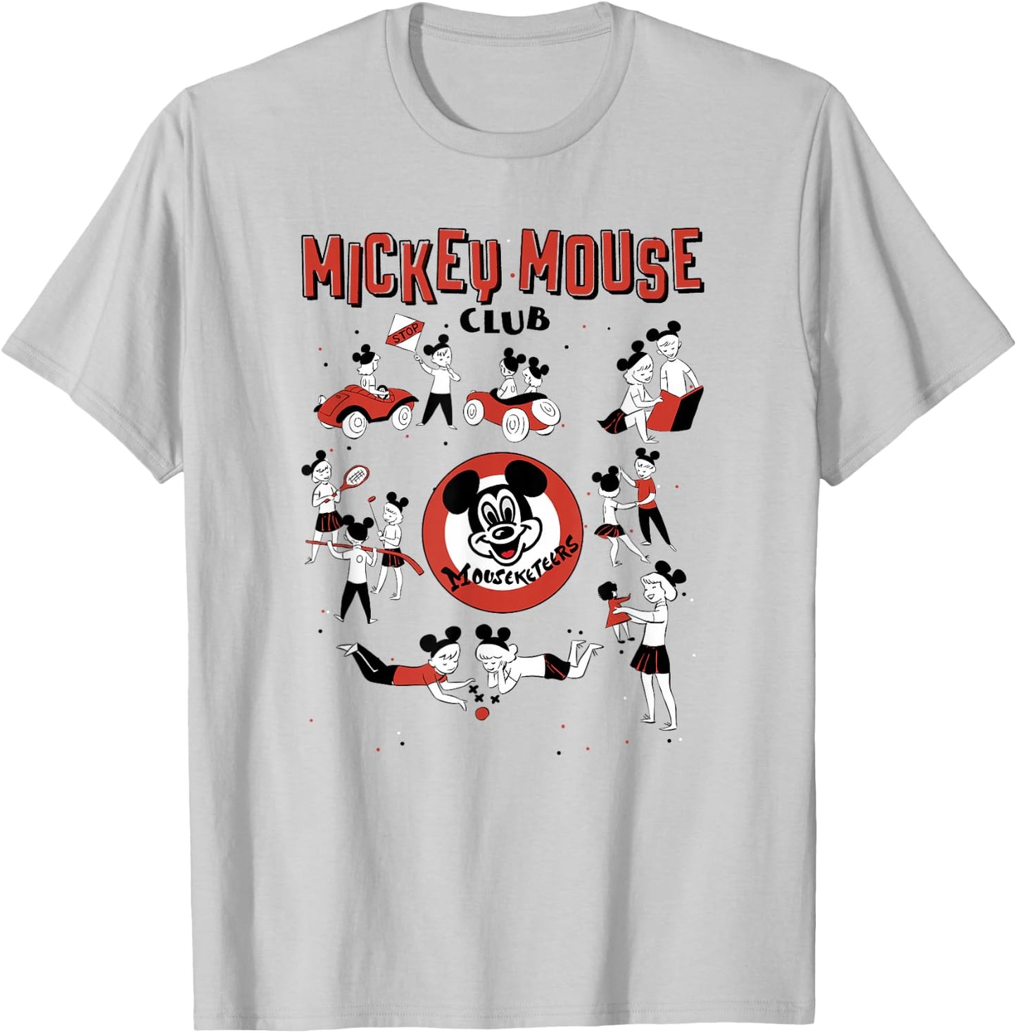 Disney Mickey and Friends Mouseketeers Mickey Mouse Icons T-Shirt - T-Shirt | Ash
