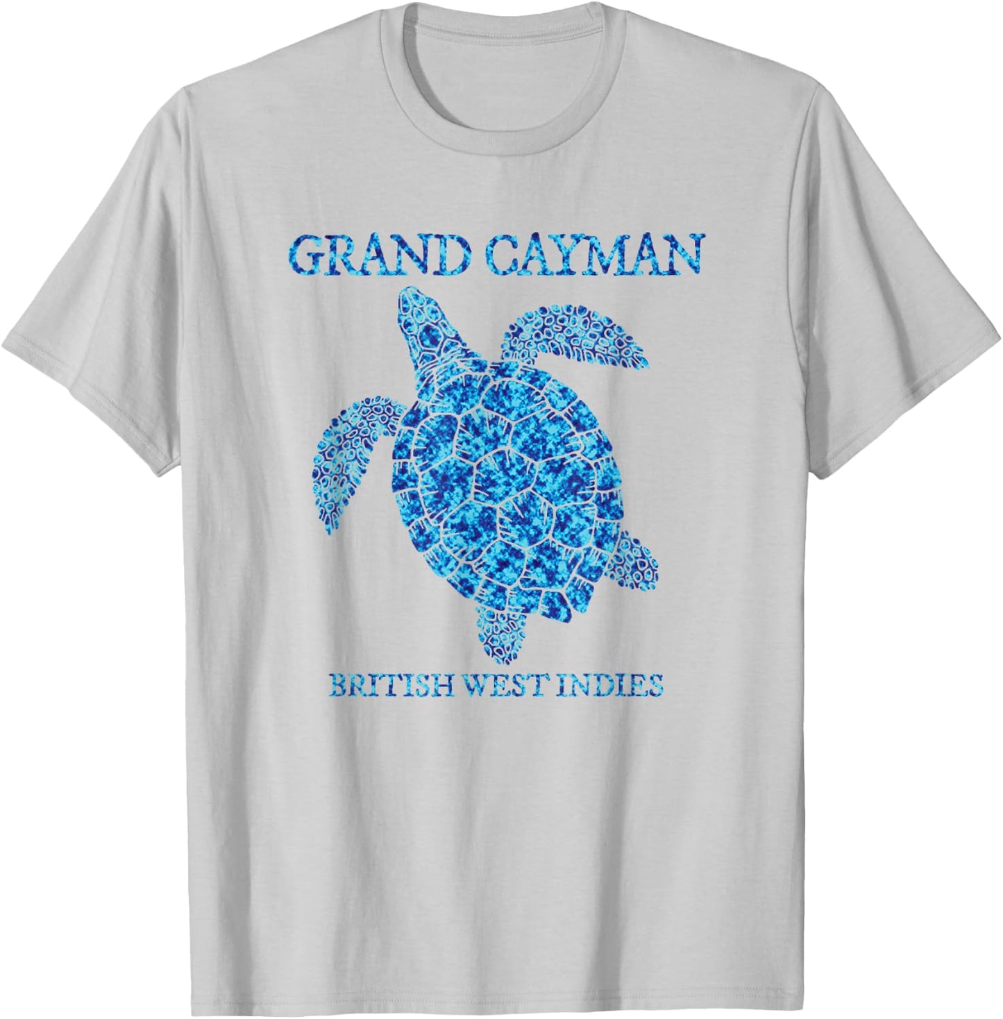 Retro Grand Cayman Islands Sea Turtle Graphic Vintage T-Shirt - T-Shirt | Ash