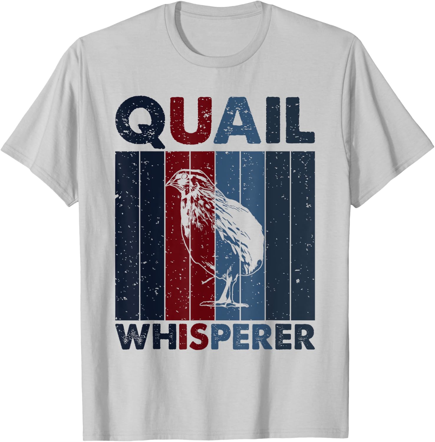 Hunting Dad Mom Whisperer - Hunter Vintage Quail T-Shirt - T-Shirt | Ash