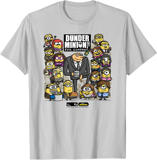 The Office X Minions Characters T-Shirt - T-Shirt | Ash