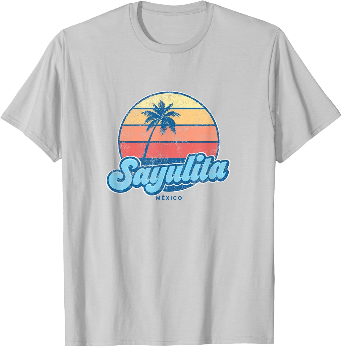 Vintage Sayulita Mexico Classic 70s Retro Surfer T-Shirt - T-Shirt | Ash