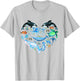 Watercolor Sea Animals Kids Ocean Wildlife Marine Creatures T-Shirt - T-Shirt | Ash
