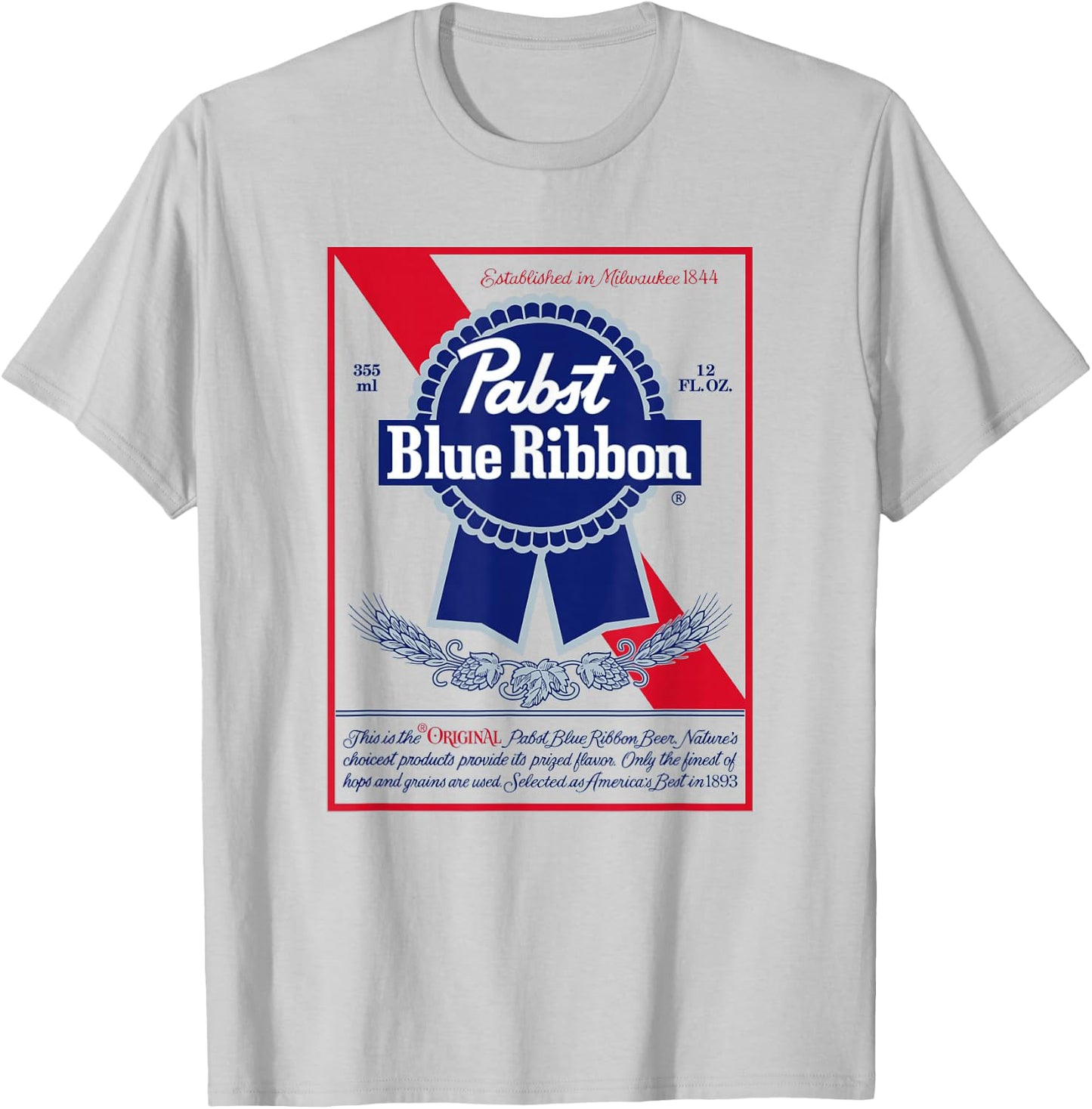 Pabst Blue Ribbon Classic T-Shirt - T-Shirt | Ash