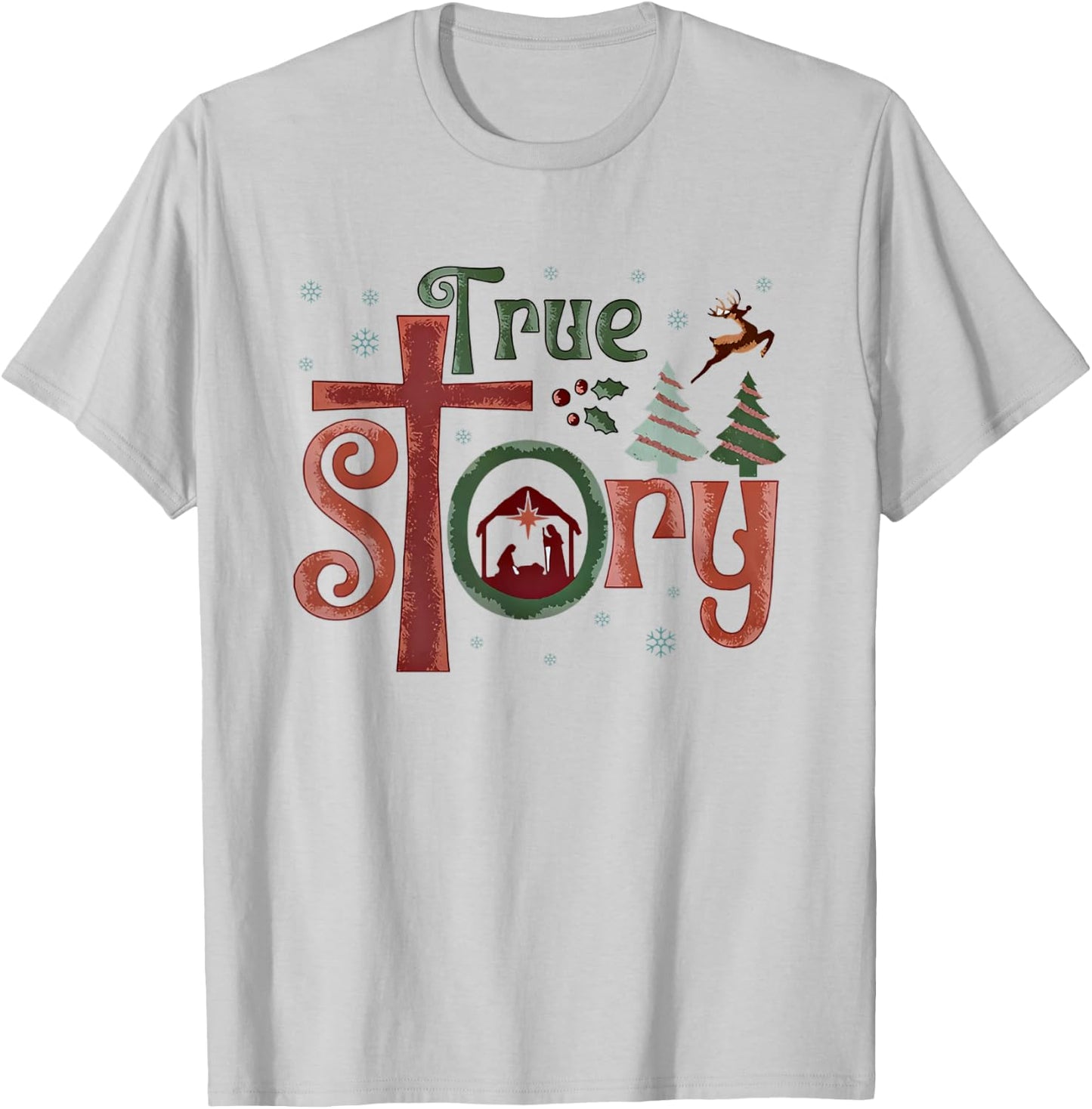 True Story Kids Toddler Christmas Nativity Xmas Party T-Shirt - T-Shirt | Ash
