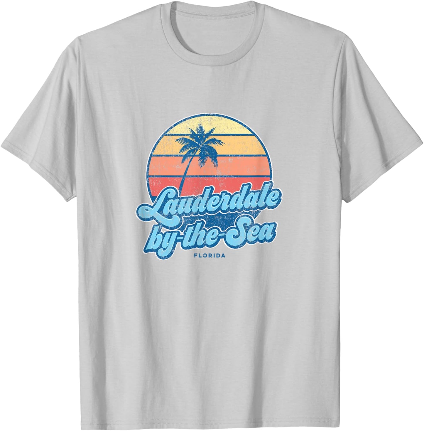 Vintage Lauderdale-by-the-Sea Florida FL Classic 70s Retro S T-Shirt - T-Shirt | Ash