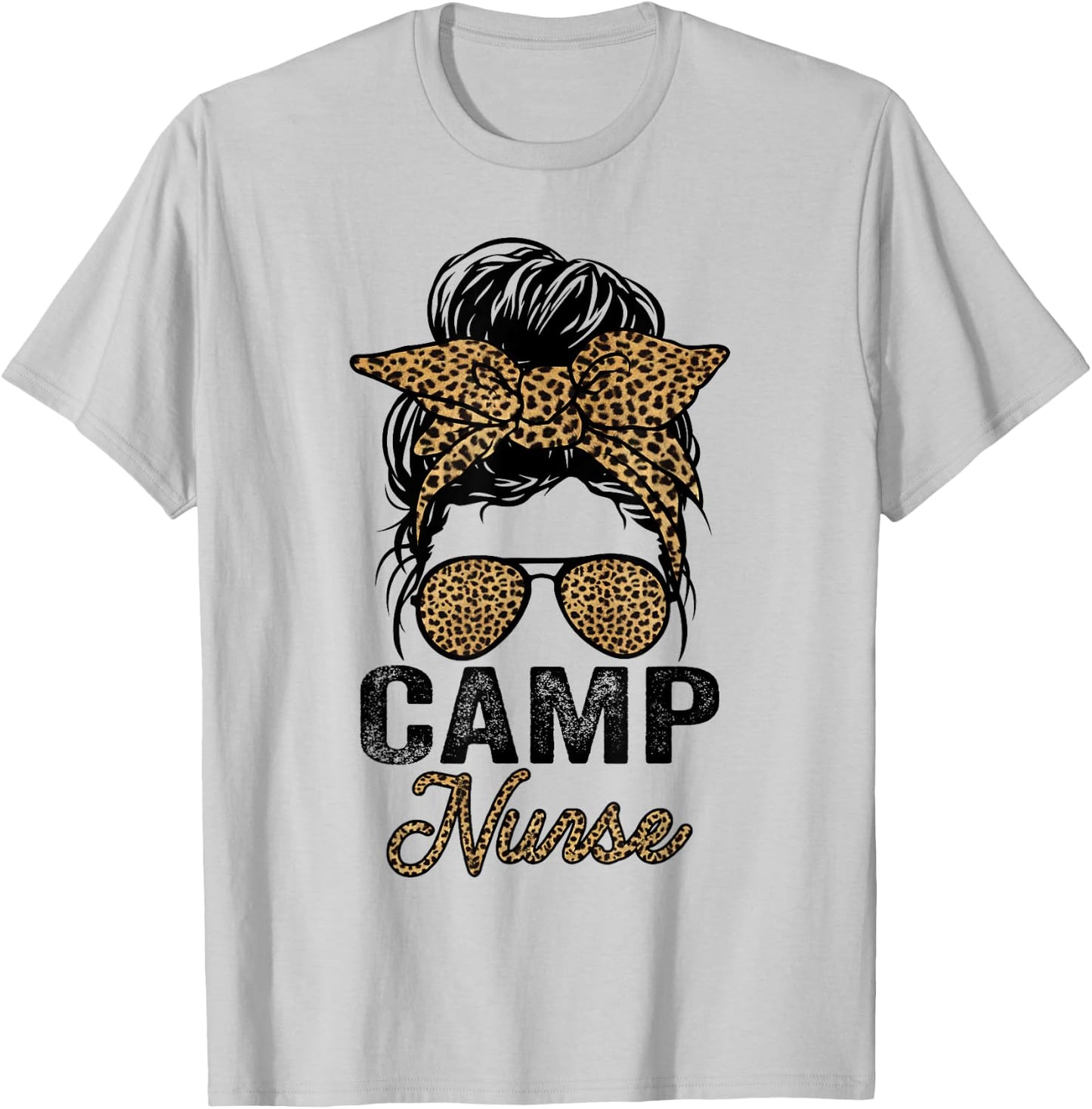 Camp Nurse Appreciation Day , Leopard Nurses T-Shirt - T-Shirt | Ash