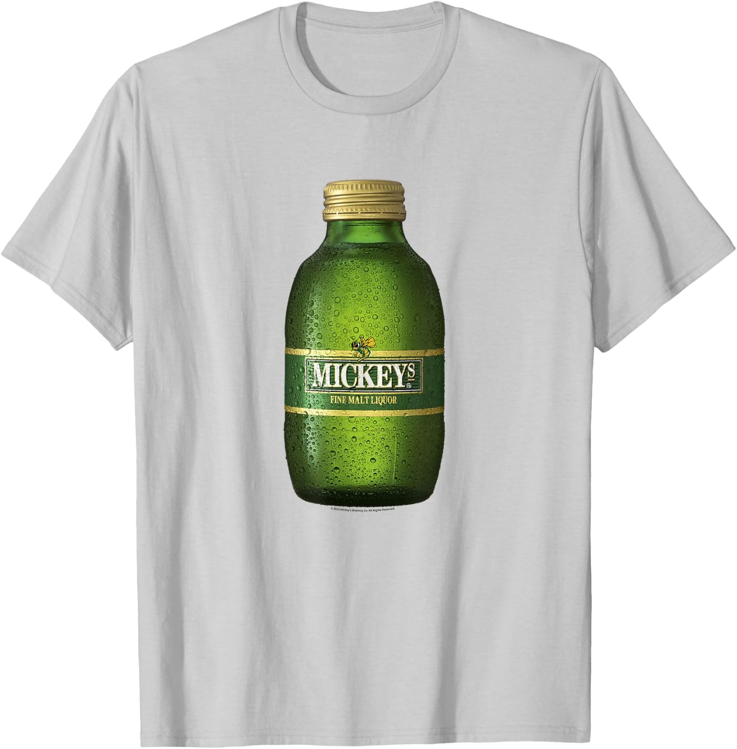 Coors Brewing Company Mickey's Fine Malt Liquor Epic Bottle T-Shirt - T-Shirt | Ash