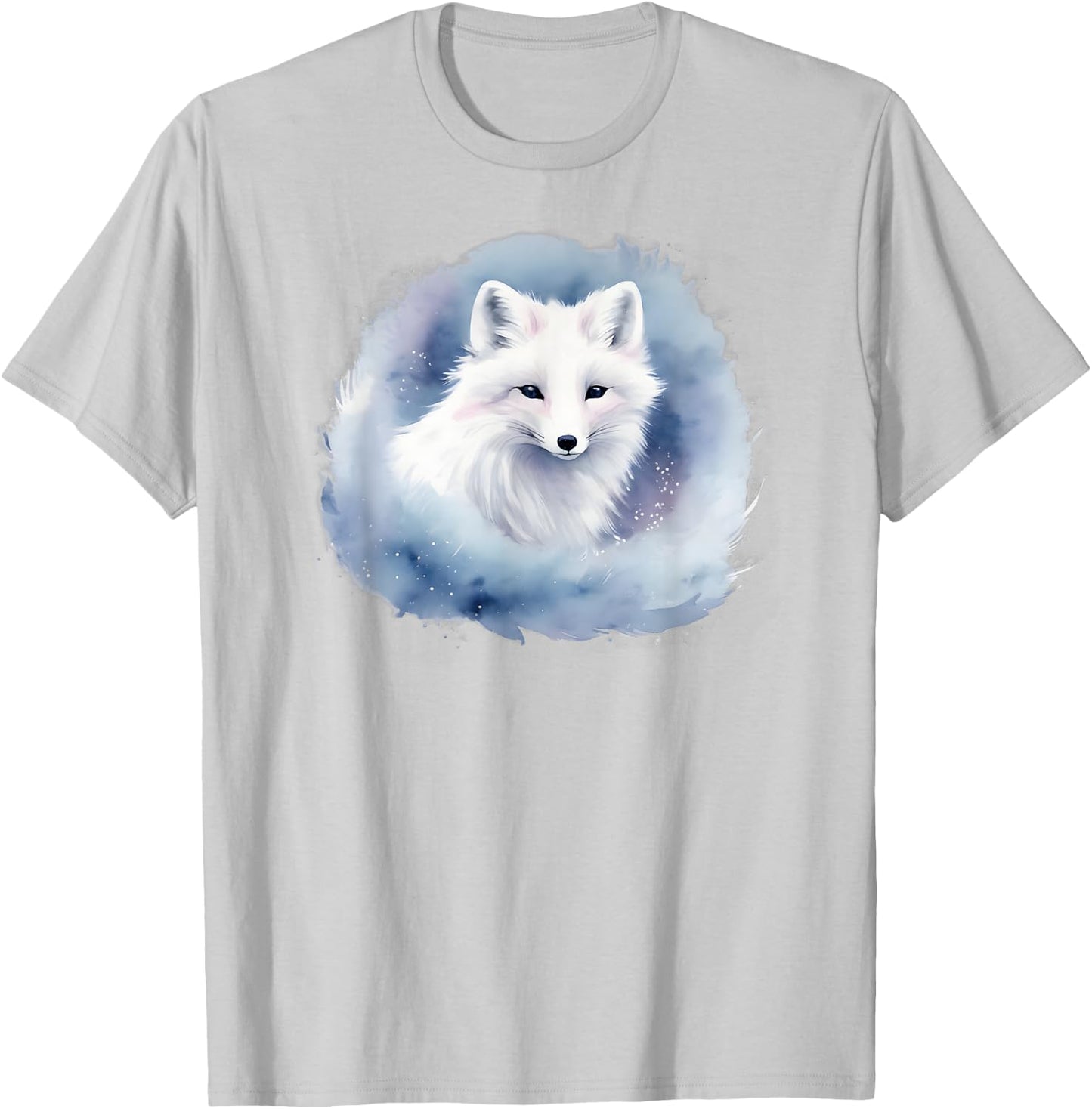 Watercolor of a Beautiful Arctic Fox T-Shirt - T-Shirt | Ash
