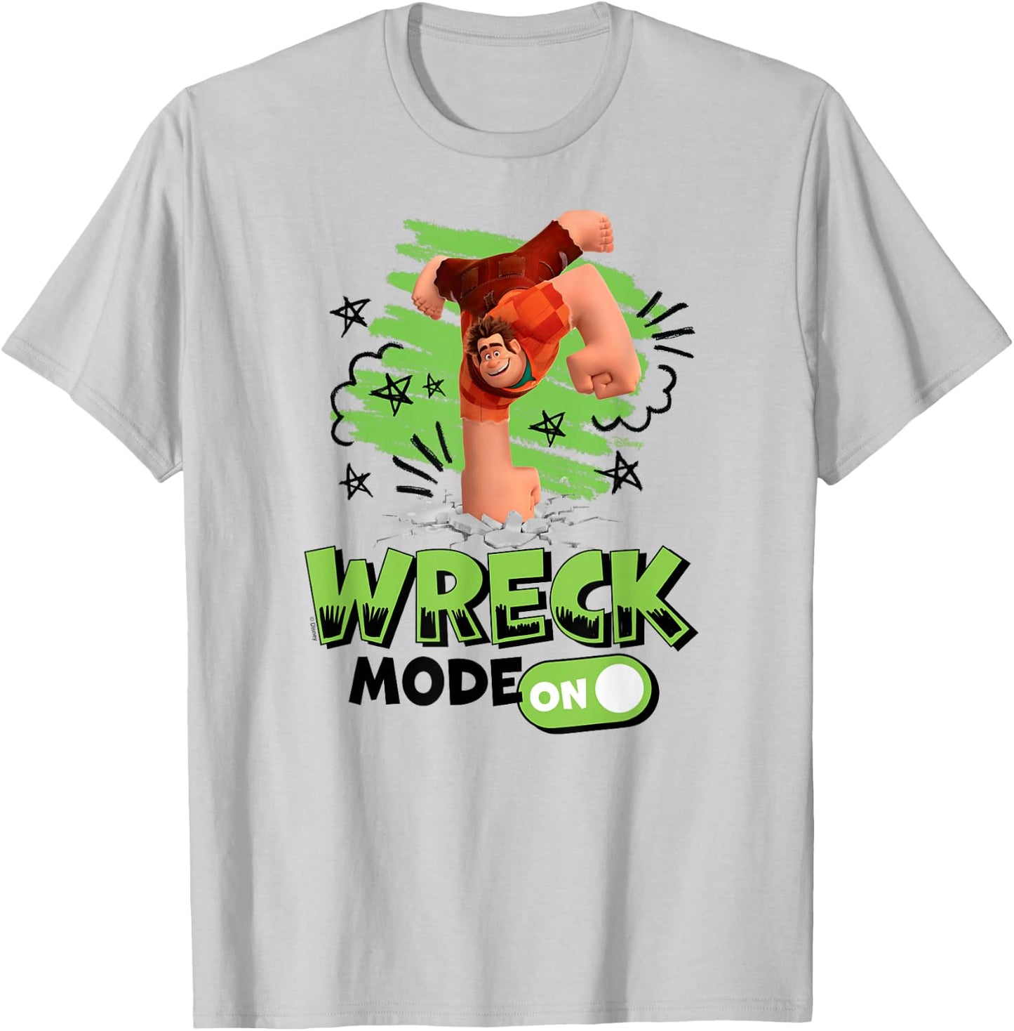 Wreck It Ralph - Wreck Mode On Punch T-Shirt - T-Shirt | Ash