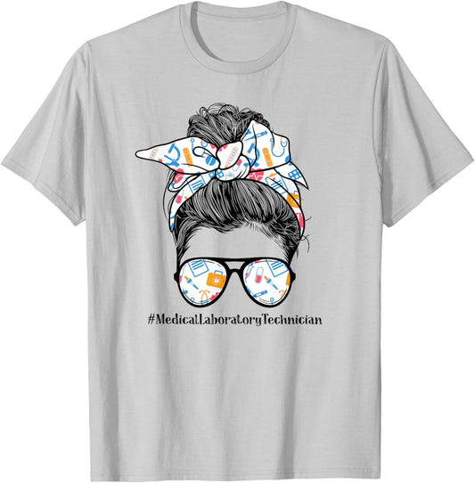 Medical Laboratory Technician Life Appreciation Day Messy T-Shirt - T-Shirt | Ash