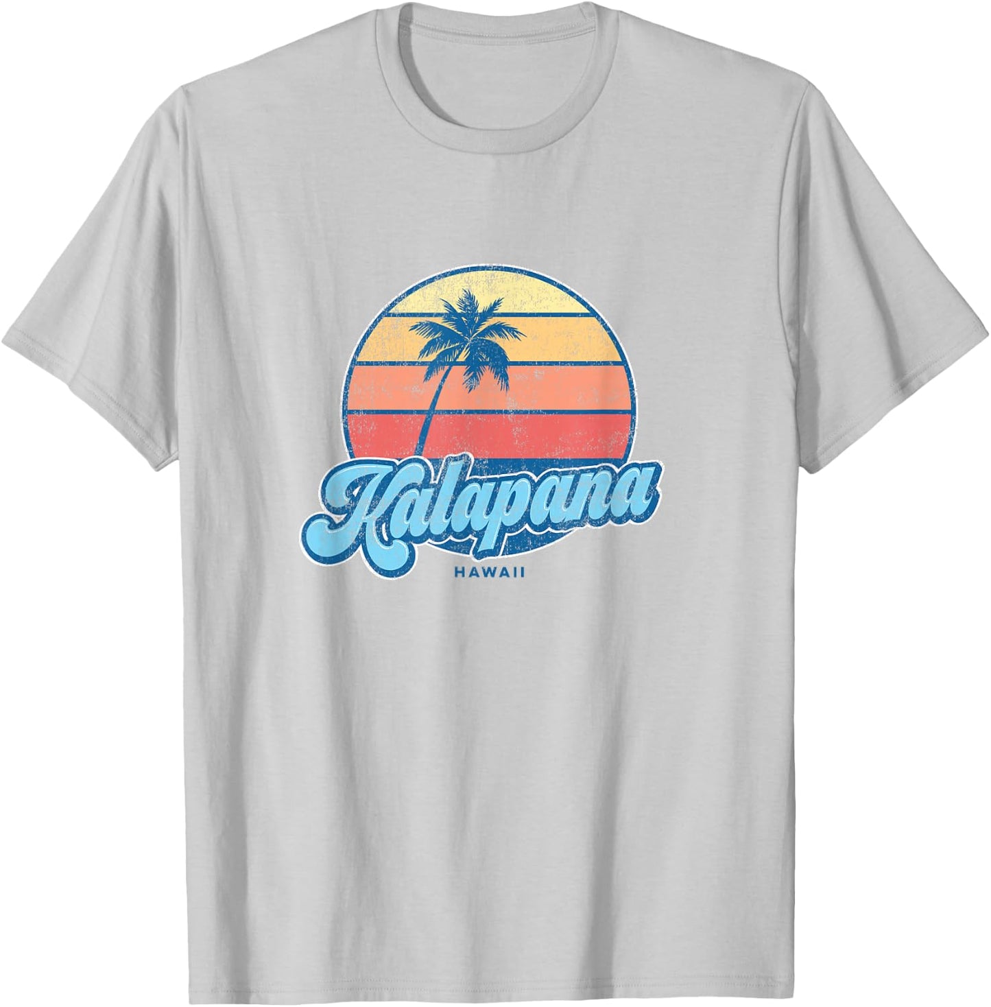 Vintage Kalapana Hawaii HI Classic 70s Retro Surfer T-Shirt - T-Shirt | Ash