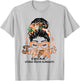 Support Squad Messy Bun Leopard Uterine Cancer Awareness T-Shirt - T-Shirt | Ash